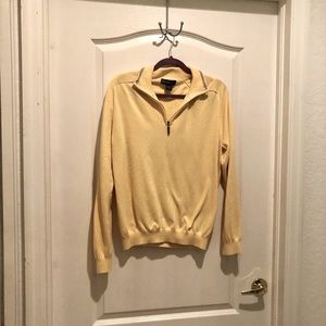 Eddie Bauer mens overhead zip front long sleeve light weight sweater